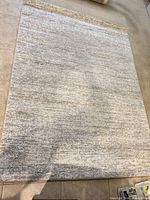 Full view of rectangular rug showing overall color and size