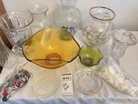 Group shot of all glass items on table