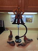 Full lot showing sailor mobile and four bird figures