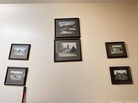 Wall view of all six framed prints