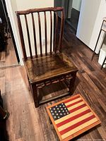 Chair and stool full view