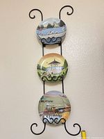 Full view of three plates mounted on rack