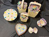 Overview showing all ceramic pieces grouped together