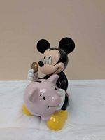 Full view of Mickey Mouse ceramic piggy bank