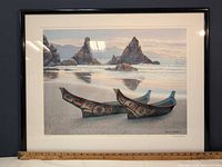 Full view of framed print showing artwork, mat and frame