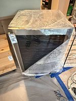 Front and top view of wrapped wine cooler showing overall form