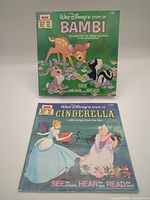 Front covers of both Disney read-along books