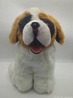 Front view of stuffed puppy dog plush