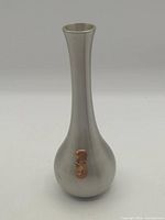 Full view of pewter bud vase