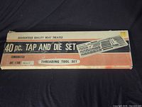 exterior printed cardboard box for 40-piece tap and die set