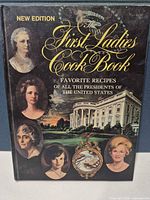 Front cover of The First Ladies Cook Book showing dust jacket