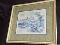 Full view of framed Paris print