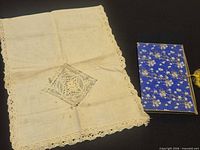 linen cloth and box displayed side by side