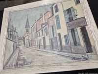 Framed oil painting full view