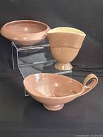 All three Red Wing stoneware pieces displayed