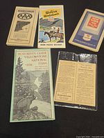 Group shot showing five vintage brochures including Union Pacific Western Wonderlands.