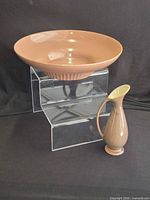 Bowl and pitcher together showing size and glaze