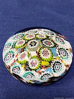 Top view showing full millefiori pattern