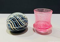 Paperweight and vase front view