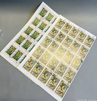 Both Mongolian stamp sheets overlapped