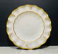 Front view of Royal Crown Derby Lombardy plate