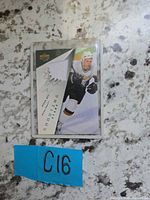 Front of Steve Ott Upper Deck Shooting Stars jersey card showing jersey swatch and protective sleeve