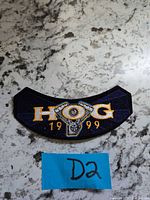 Front view of embroidered H.O.G 1999 patch