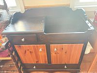 Full view of dry sink showing top basin cutout, drawers, cabinet doors, overall design