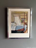 Full view of framed painting on wall