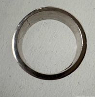 Front view of sterling silver band