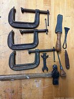 Overview of entire lot laid on wooden surface