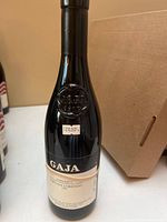 Front view of full 750mL bottle showing GAJA label and vintage