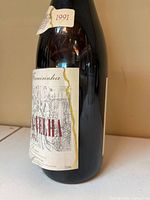 Front label showing brand, vintage, wear