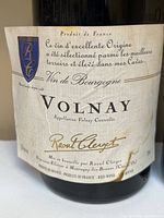 Close-up of Volnay Raoul Clerget label
