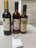 Three 375ml bottles of Italian Vin Santo dessert wine