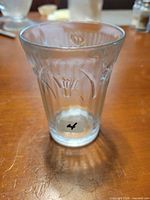 Full view of tumbler highlighting pattern and flat bottom