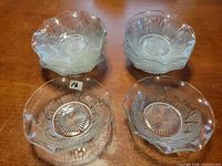 Top view of 10 bowls stacked and 2 flat showing pattern