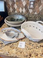 Group shot showing all four serving pieces