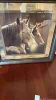 Full view of framed horse artwork