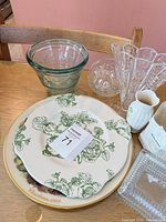 All items grouped on table showing relative sizes and materials