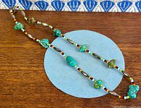 Full view of necklace showing bead arrangement