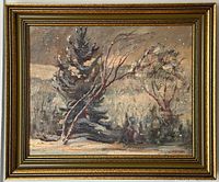 Full view of framed painting