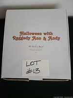 Outer box labeled "Halloween with Raggedy Ann & Andy"