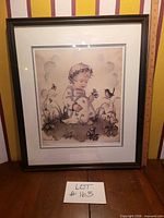 Full view of framed print showing artwork, frame and mat