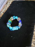 Bracelet laid flat showing bead variety
