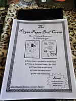 Front cover detailing contents of Pagan Paper Doll Coven set