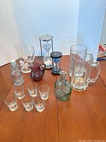 All items grouped on table for overall view