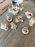 Group shot showing all seven decorative pieces