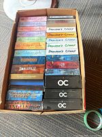 Box with all TV series DVD sets visible from above