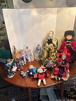 Group shot of all dolls on table